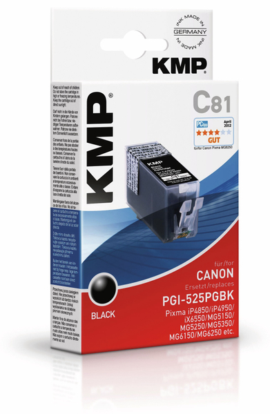 Tintenpatrone KMP, kompatibel für Canon PGI-525PGBK, schwarz