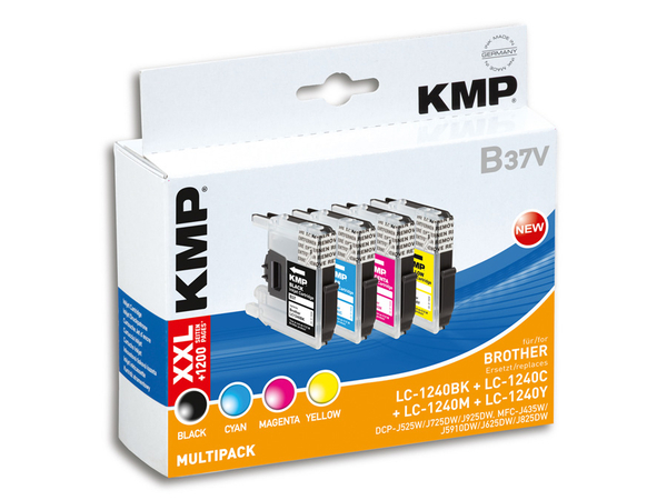 KMP Tintenpatronen-Set kompatibel für Brother LC-1240BK/C/M/Y