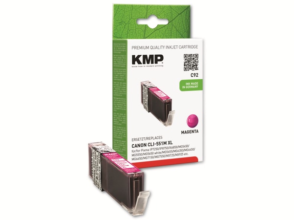 KMP Tintenpatrone kompatibel für Canon CLI-551M XL, magenta