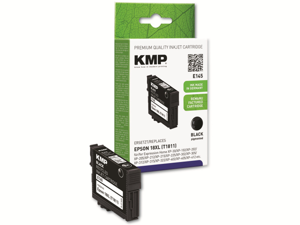 KMP Tintenpatrone kompatibel für Epson 18XL (T1811), schwarz