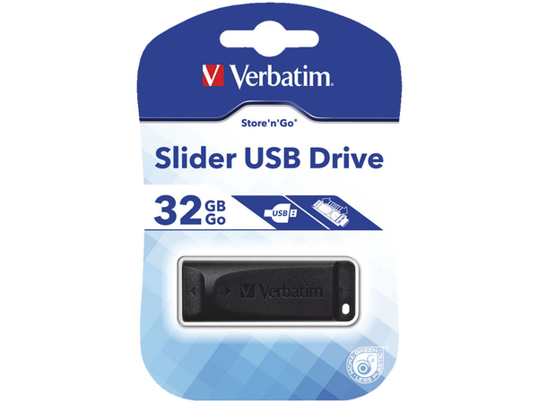 USB-Speicherstick VERBATIM Store n Go Slider, 32GB