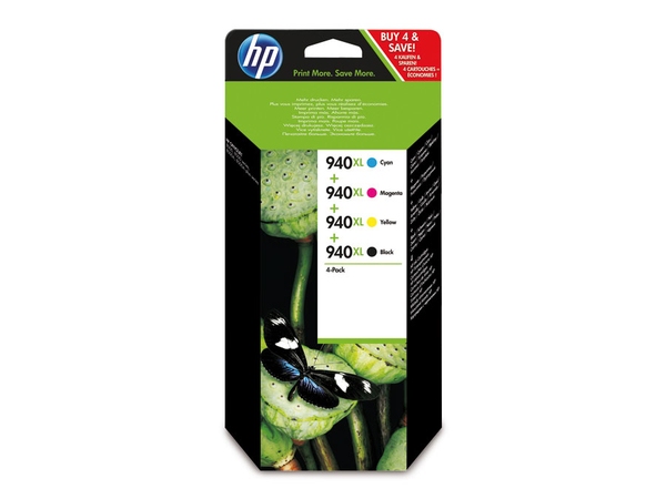 HP Tinten-Set 940XL (C2N93AE), schwarz + farbig