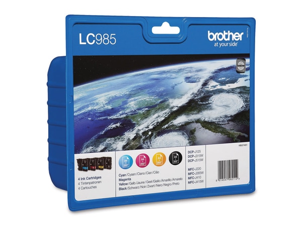 BROTHER Tinten-Set LC-985 (LC985VALBPDR), schwarz + farbig