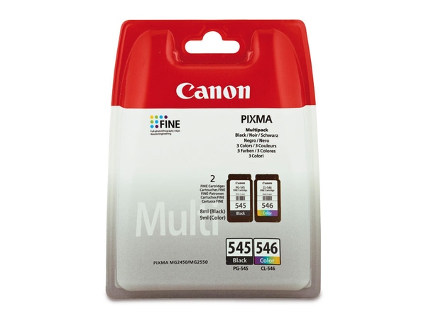Canon Tinten-Set CL546 + PG545, schwarz + farbig