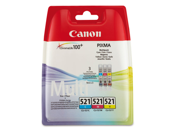 CANON Tinten-Set CLI521CMY, farbig