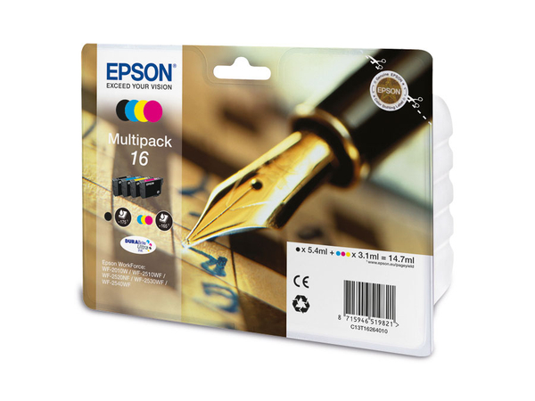 EPSON Tinten-Set T16264010, schwarz + farbig