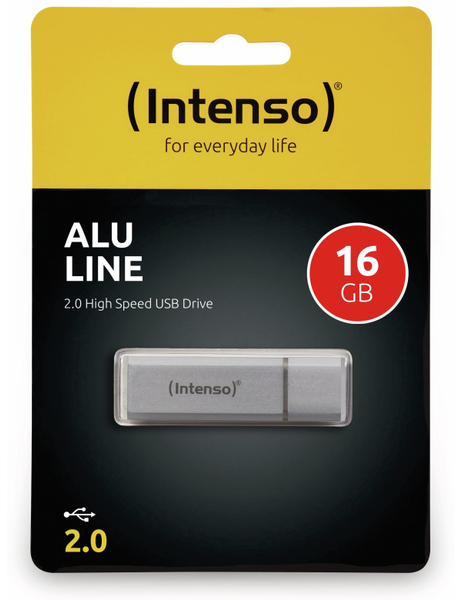 INTENSO USB 2.0 Speicherstick Alu Line, silber, 16 GB - Produktbild 2
