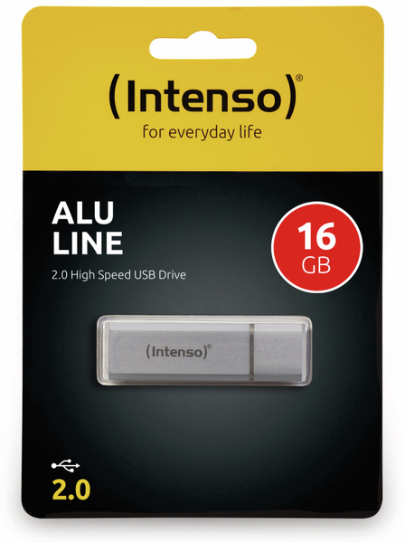 Intenso USB 2.0 Speicherstick Alu Line, silber, 16 GB - Produktbild 2