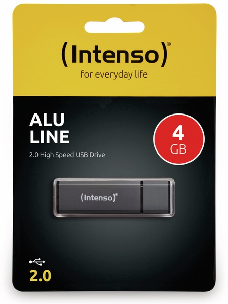 Intenso USB 2.0 Speicherstick Alu Line, anthrazit, 4 GB - Produktbild 2