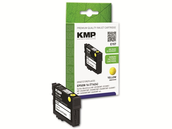 KMP Tintenpatrone kompatibel für Epson 16 (T1624), gelb