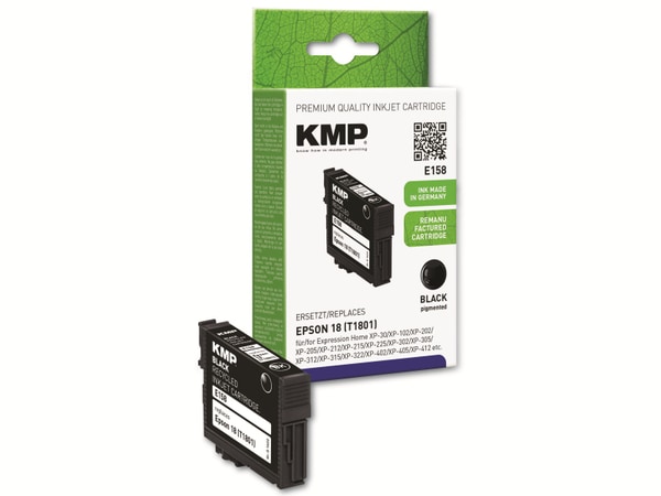 KMP Tintenpatrone kompatibel für Epson 18 (T1801), schwarz
