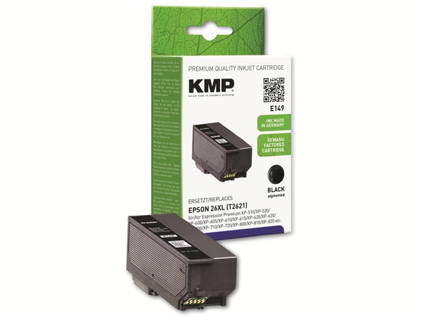 KMP Tintenpatrone kompatibel für Epson 26XL (T2621), schwarz
