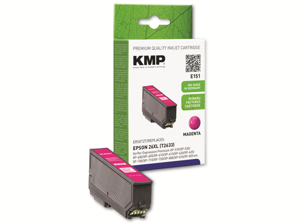 KMP Tintenpatrone kompatibel für Epson 26XL (T2633), magenta