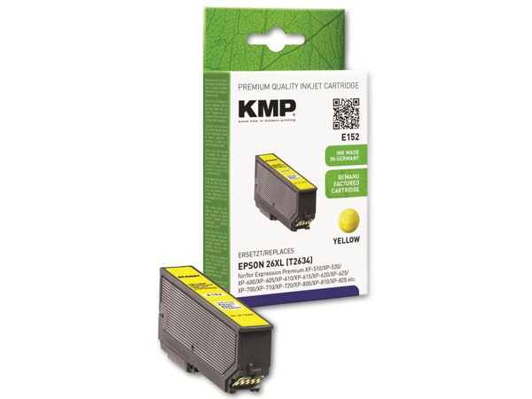 KMP Tintenpatrone kompatibel für Epson 26XL (T2634), gelb