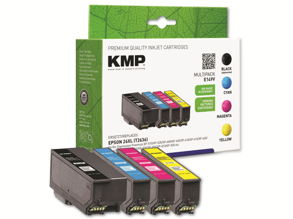 KMP Tintenpatronen-Set kompatibel für Epson 26XL (T2636)