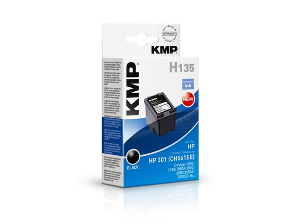 Tintenpatrone KMP, kompatibel für HP 301 (CH561EE), schwarz