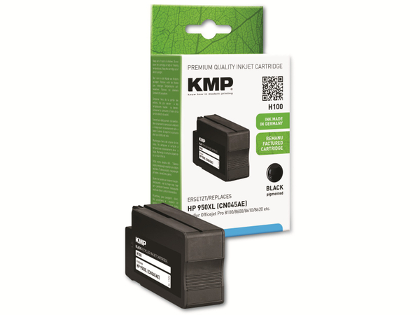 KMP Tintenpatrone kompatibel für HP 950XL (CN045AE), schwarz