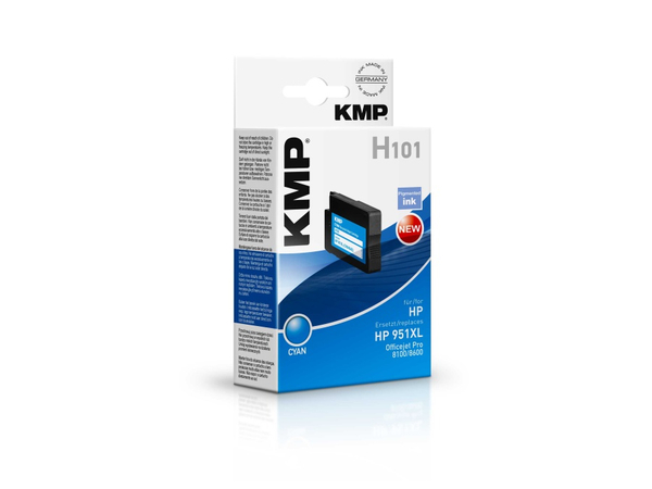 Tintenpatrone KMP, kompatibel für HP 951XL (CN046AE), cyan