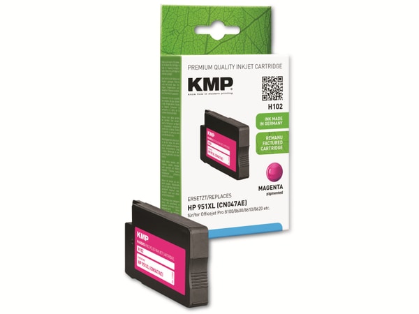 KMP Tintenpatrone kompatibel für HP 951XL (CN047AE), magenta