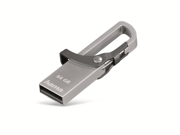Hama USB-Speicherstick Hook-Style 123922, 64 GB, grau