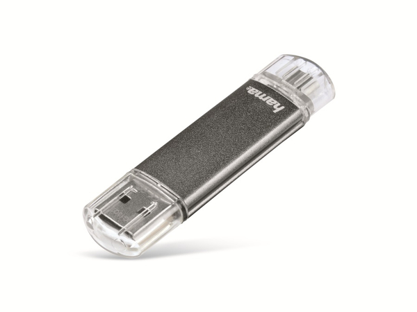 Hama USB-Speicherstick Laeta Twin 123924, 16 GB, grau