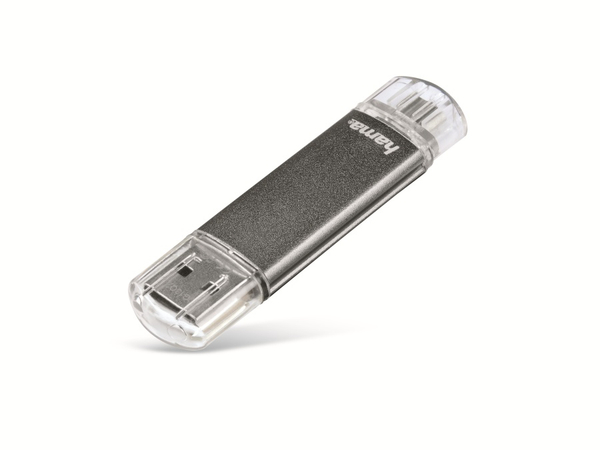 Hama USB-Speicherstick Laeta Twin 123925, 32 GB, grau
