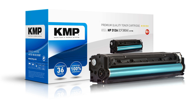 KMP Toner kompatibel für HP CF380A, schwarz