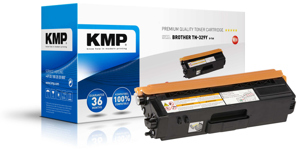 Toner KMP B-T68, kompatibel für TN329Y, gelb
