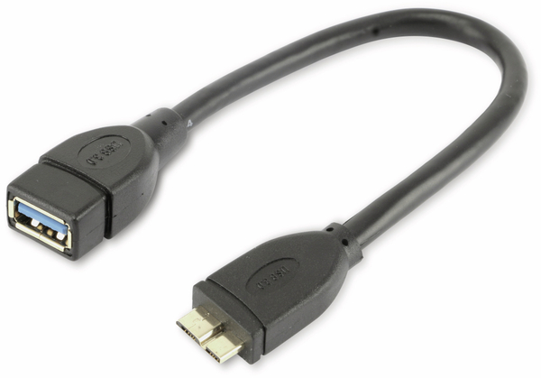 HAMA 00054511, USB 3.0 OTG Adapterkabel, Micro Stecker-USB/A-Kupplung, 150