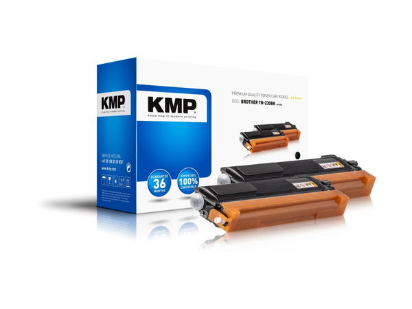 Toner KMP B-T32D, kompatibel für TN230BK, schwarz, 2 Stück