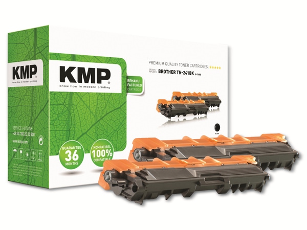 KMP Toner B-T48D, kompatibel für TN241BK, schwarz, 2 Stück