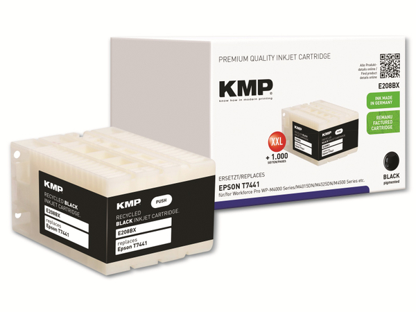 KMP Tintenpatrone kompatibel für Epson T441, schwarz, 185ml