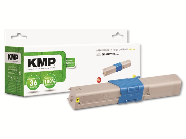 KMP Toner O-T49YX, kompatibel für OKI 44469722, gelb