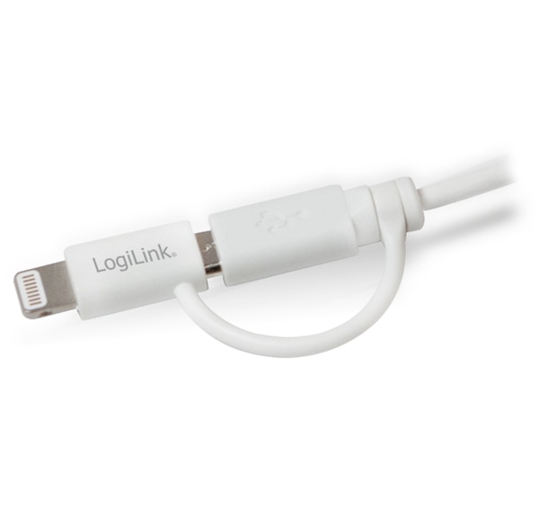 LOGILINK USB-Daten/Ladekabel mit Micro USB und Lightning Anschluss, 1 m, - Produktbild 2