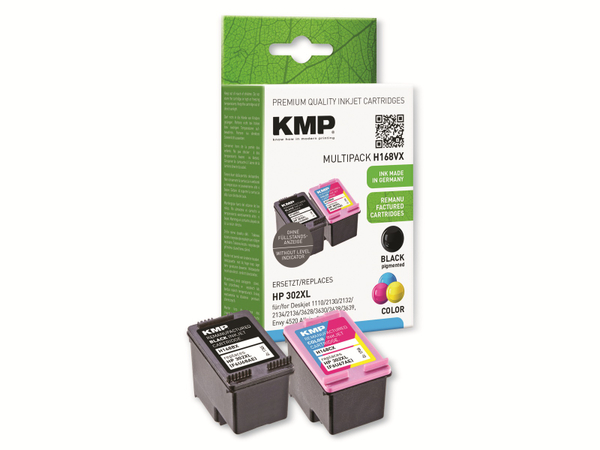 KMP Tinten-Set H168V, ersetzt HP302XL, (1745,4005)