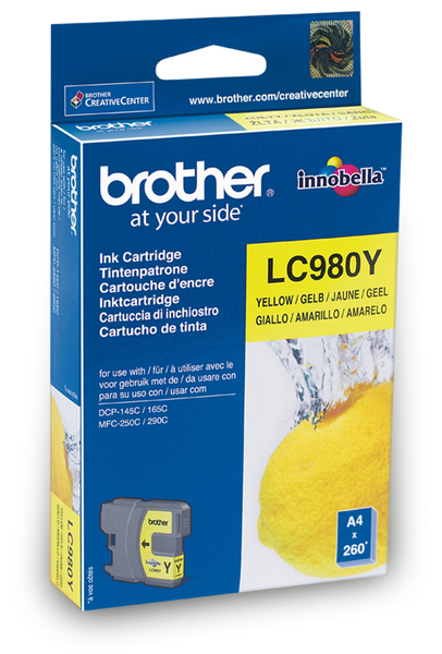BROTHER Tintenpatrone LC-980Y, gelb