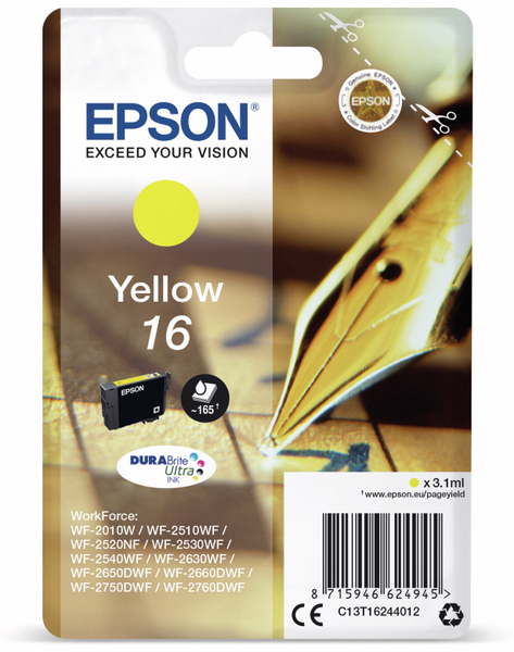 EPSON Tintenpatrone 16, gelb