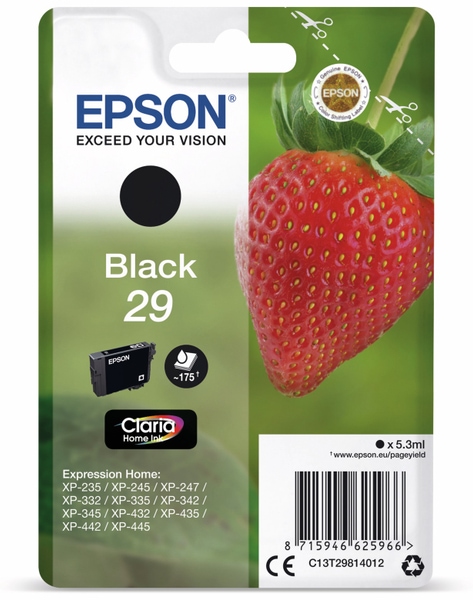 EPSON Tintenpatrone 29, schwarz