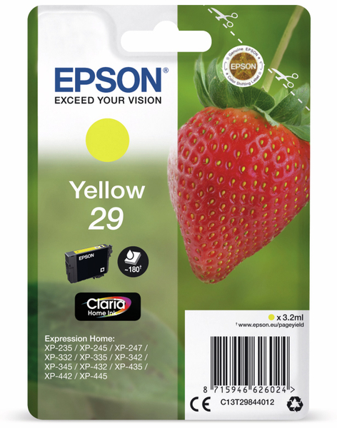 EPSON Tintenpatrone 29, gelb