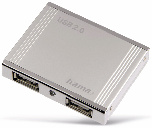 Hama USB 2.0 Hub 78498, 4-port, silber