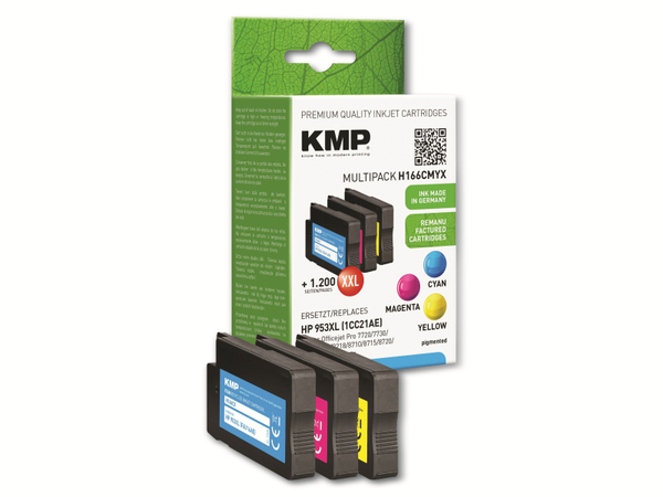 KMP Tinten-Multipack H166CMYX, color