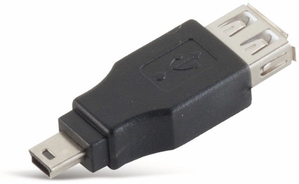 USB2.0-Adapter, USB-A Kupplung/Mini-USB B 5-pin Stecker