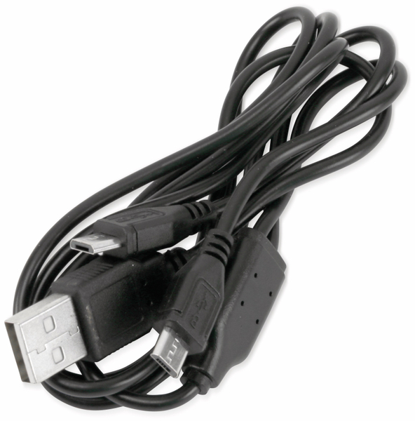 USB-Y-Ladekabel, A/2xMicro-B, 1 m - Produktbild 3