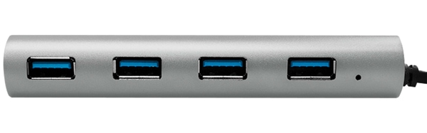 LOGILINK USB3.0-Hub UA0307, 4x USB-A, Aluminium - Produktbild 2