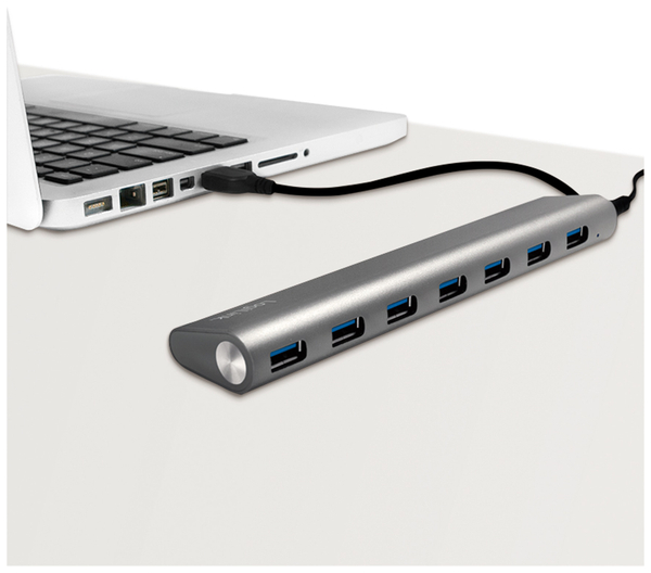 LOGILINK USB3.0-Hub UA0308, 7x USB-A, Aluminium - Produktbild 4