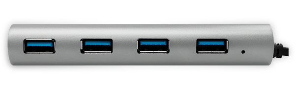 LOGILINK USB3.1 Typ-C Hub UA0309, 4x USB-A, Aluminium - Produktbild 2