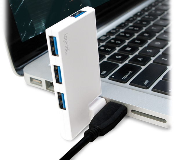 LogiLink USB3.0 Hub UA0303, 4-port, 90°-180° drehbar - Produktbild 5
