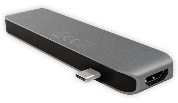 LOGILINK USB-C Hub UA0301, Multifunktion, Aluminium - Produktbild 2