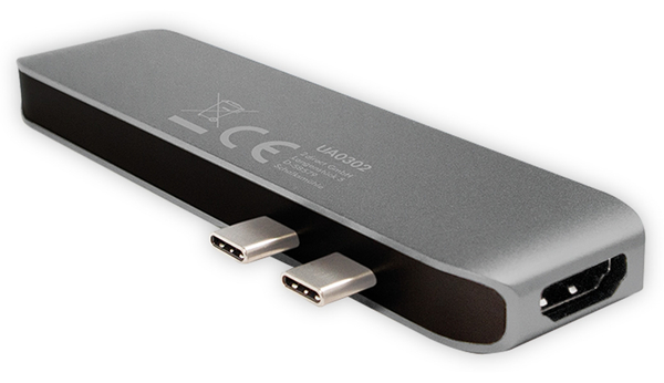 LOGILINK USB-C Hub UA0302, 7in1, PD, 100W, Aluminium - Produktbild 2