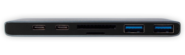 LOGILINK USB-C Hub UA0302, 7in1, PD, 100W, Aluminium - Produktbild 3